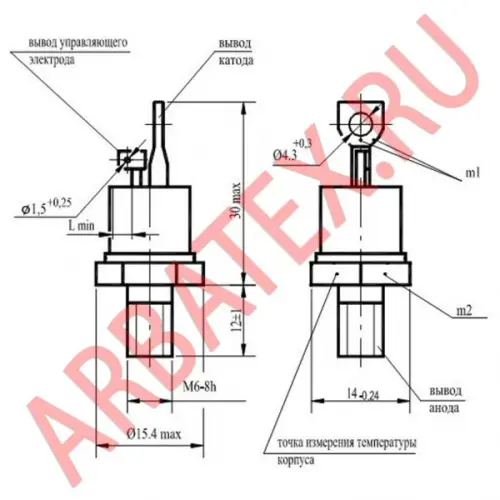 2Т122-25-12 тиристор фото 3