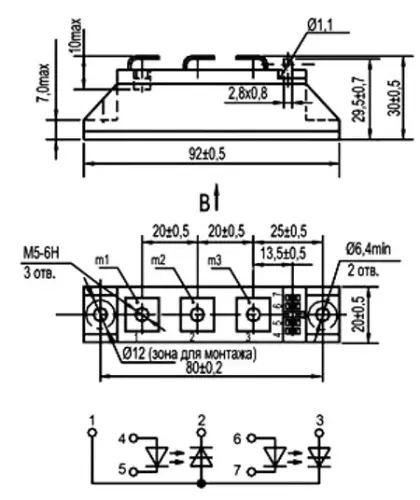 МТОТО4/3-80-11 модуль тиристорный фото 5 МТОТО4/3-80-11 модуль тиристорный фото 5