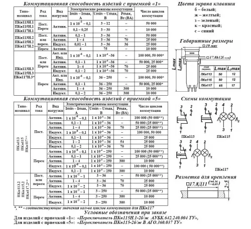 ПКН113-1бВ переключатель фото 4